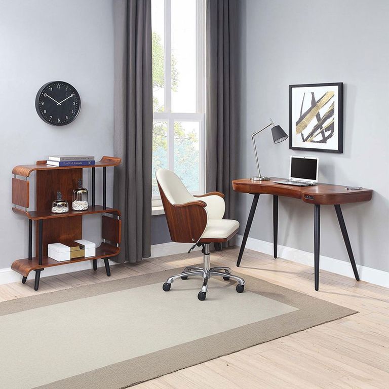 San Francisco Charging Desk - Walnut - Bluetooth Speaker - PC711