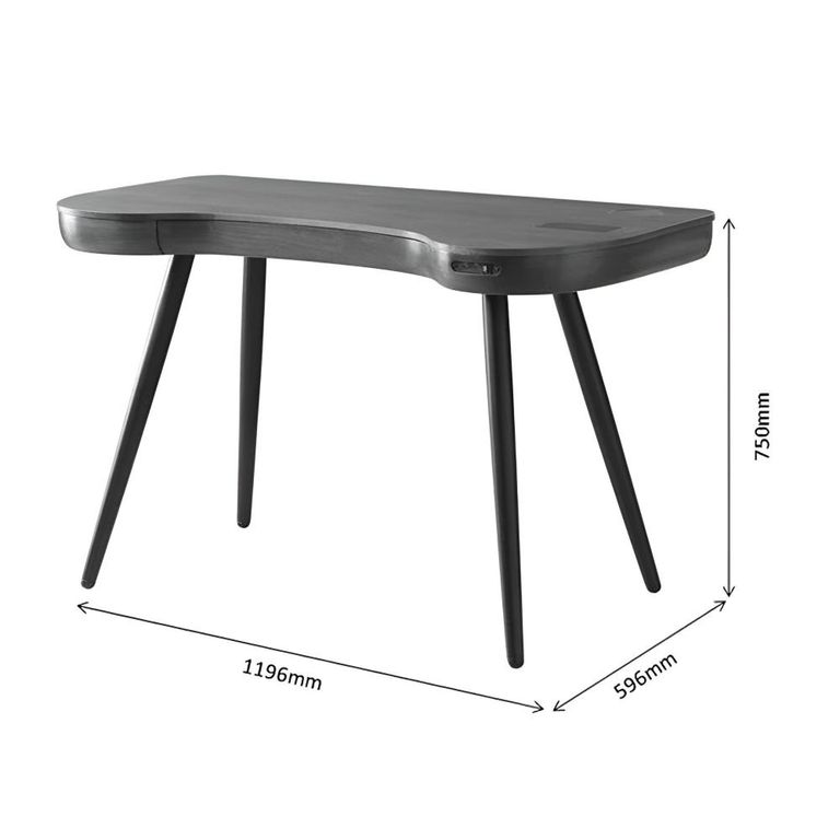 San Francisco Charging Desk - Walnut - Bluetooth Speaker - PC711