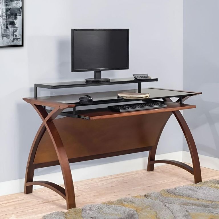 Curve Computer Desk - Walnut - PC201 900