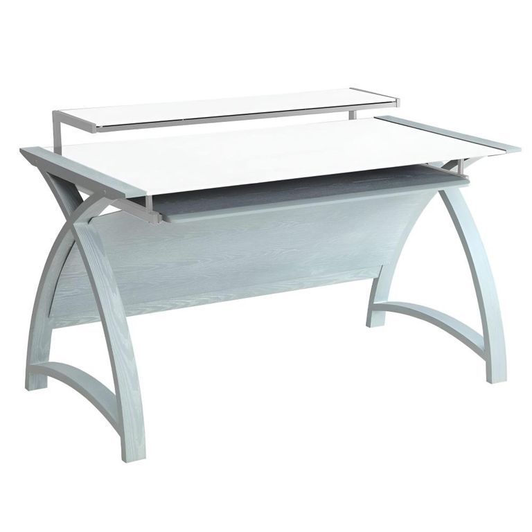 Curve Computer Desk - Grey - 900 - PC201