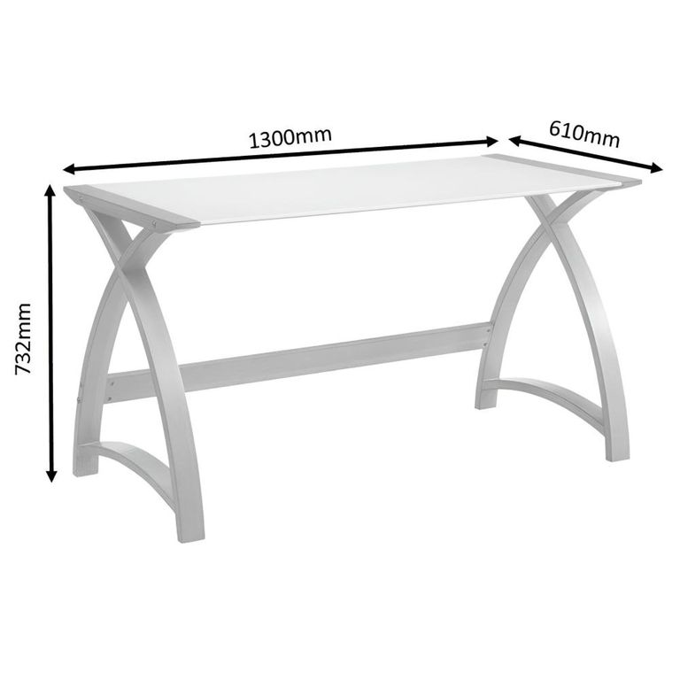Curve Laptop Table - Grey - 1300LT - PC201
