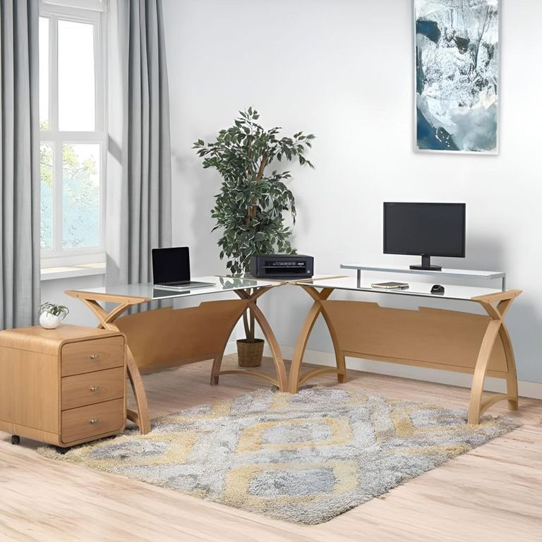 Curve Corner Connector - Oak White Glass - PC201 CC