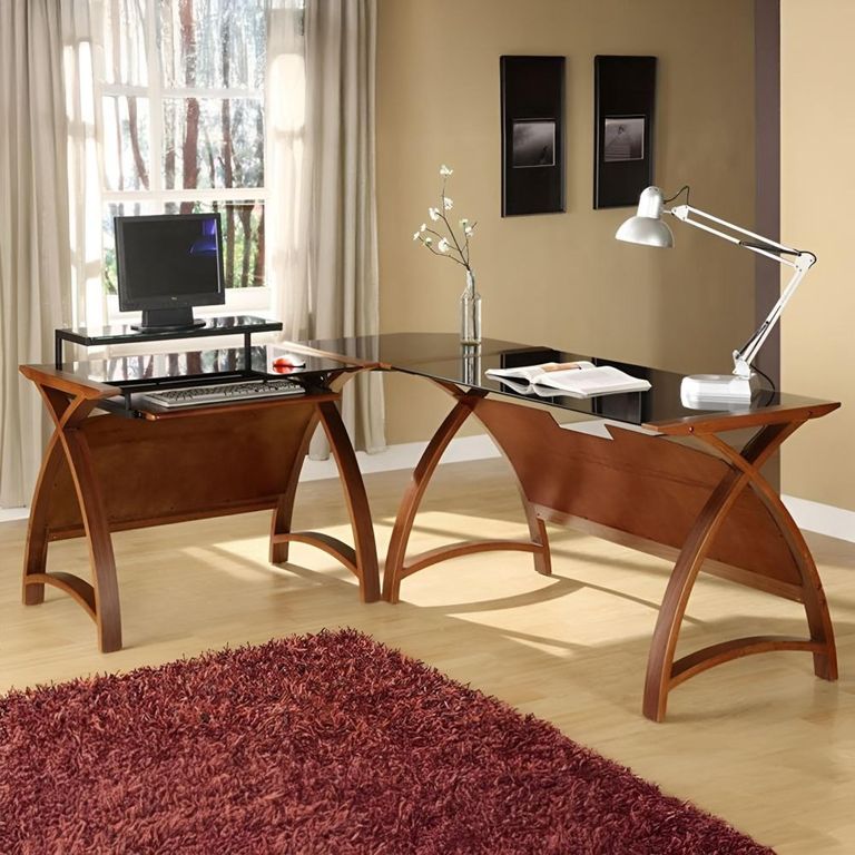 Curve Corner Connector - Walnut Black Glass - PC201 CC