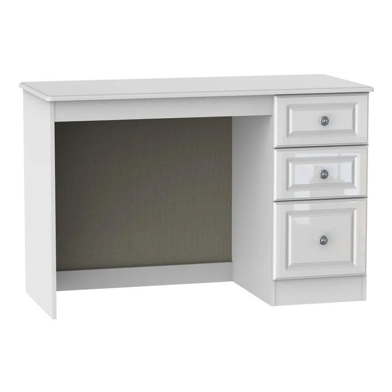 Pembroke White Gloss 3 Drawer Desk