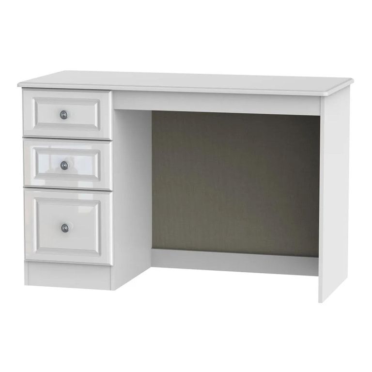 Pembroke White Gloss 3 Drawer Desk