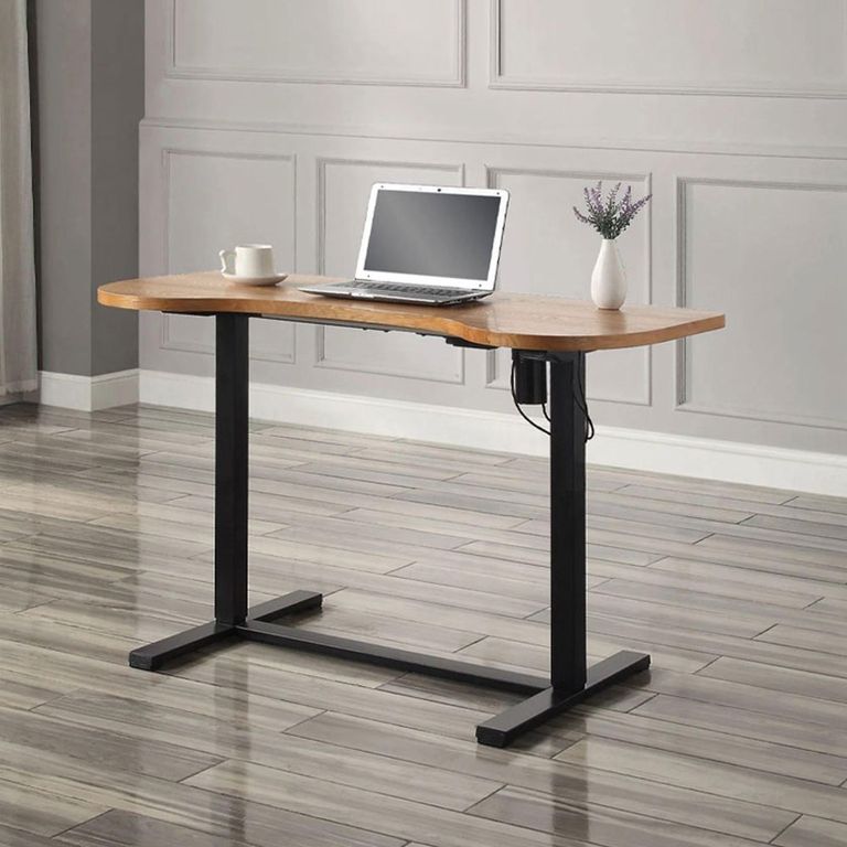 San Francisco Height Adjustable Desk - Oak and Black - PC715