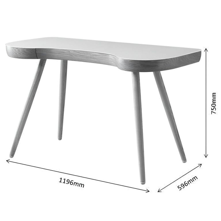 San Francisco Executive Curved Desk - Grey and White - PC714
