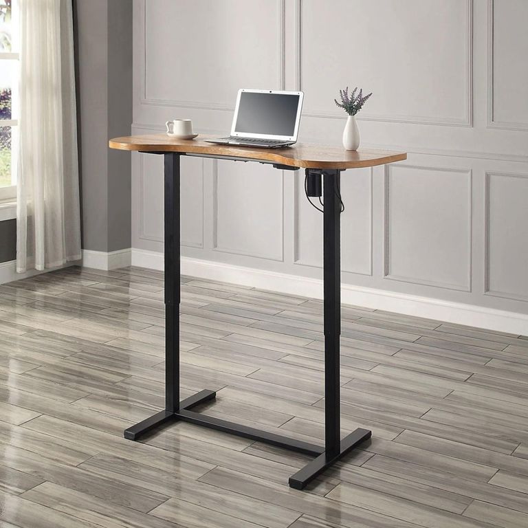 San Francisco Height Adjustable Desk - Oak and Black - PC715