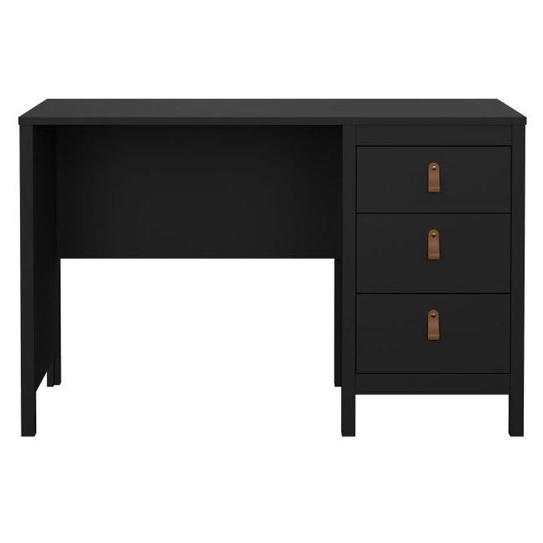 Clearance - Barcelona Desk - 3 Drawer - Black - A525