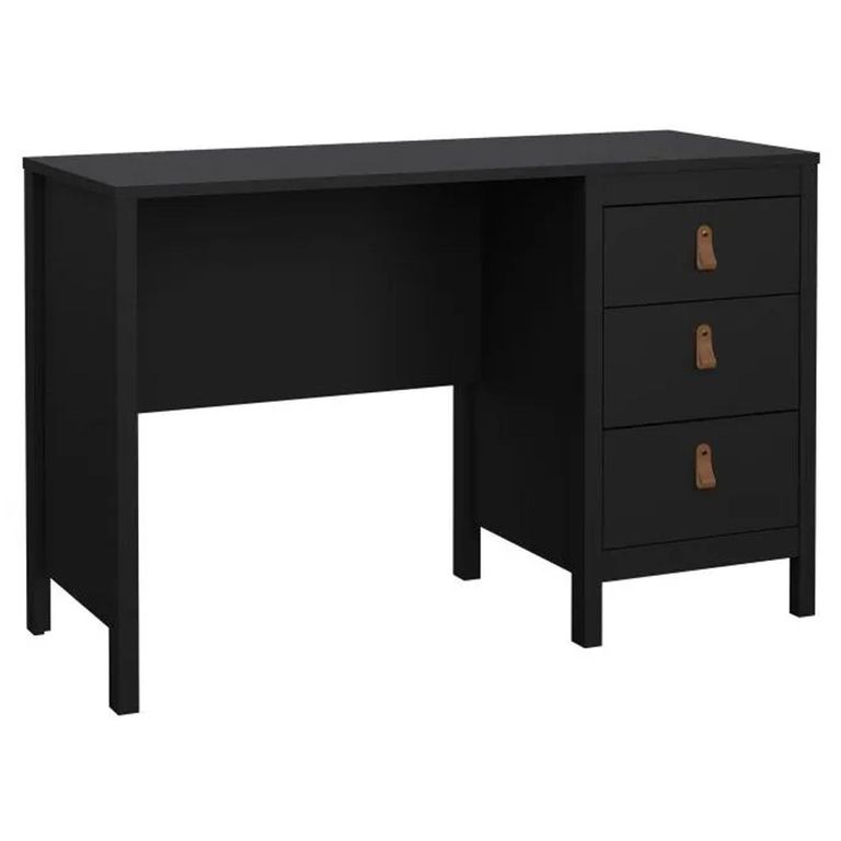 Clearance - Barcelona Desk - 3 Drawer - Black - A525