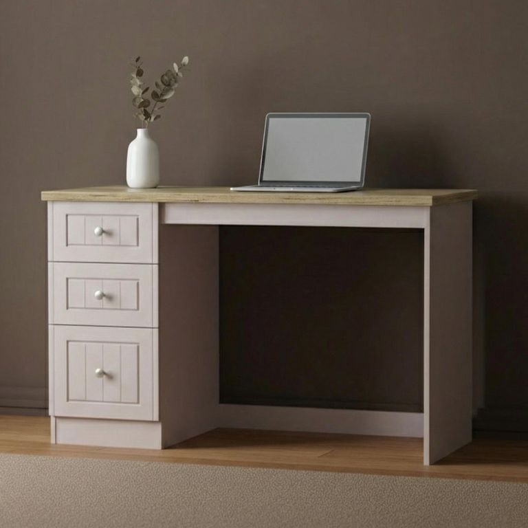 Vienna Desk - 3 Drawer - Cashmere