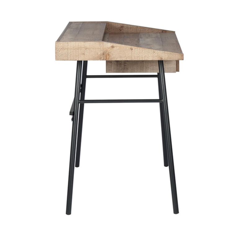 Urban Office Desk - Industrial Style - 1 Drawer - Rustic Wood