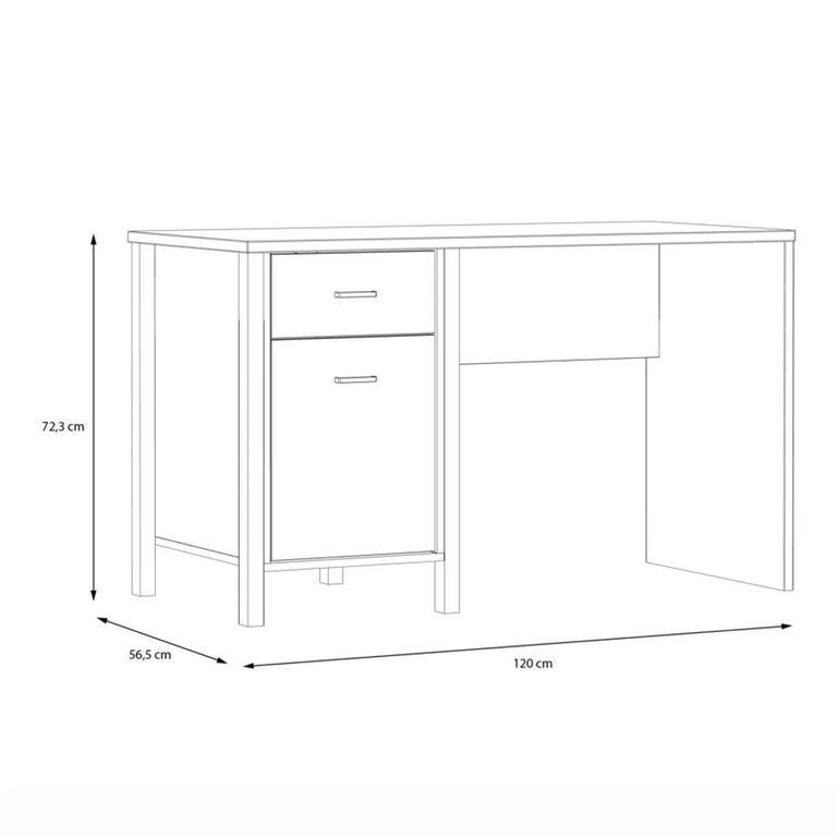 High Rock Desk - 1 Door - 1 Drawer - Oak