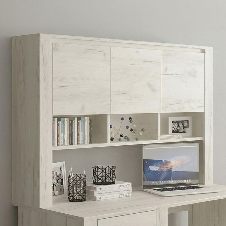 Angel Desk Top Unit - 3 Doors - White