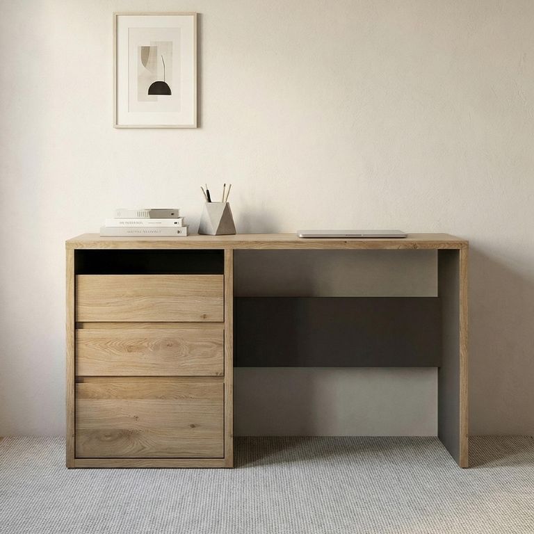 Shetland Desk - 3 Drawer - Oak