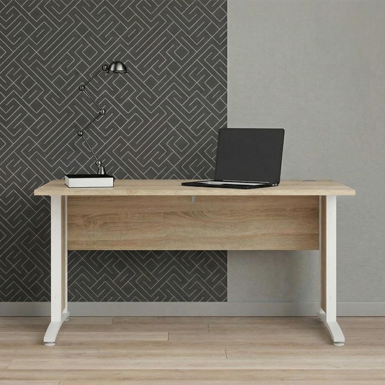 Prima Desk - 150cm - Oak and White