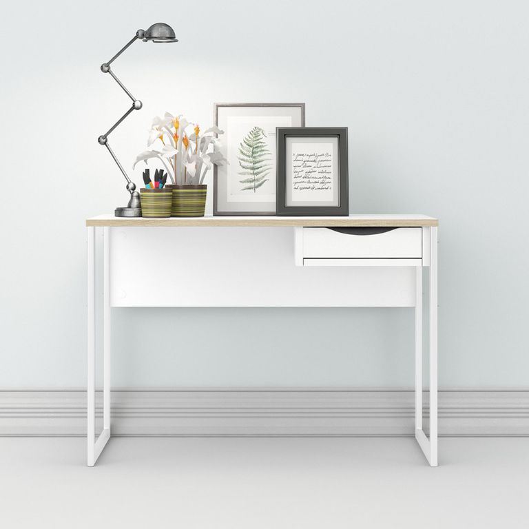 Function Plus Desk - 1 Drawer - White