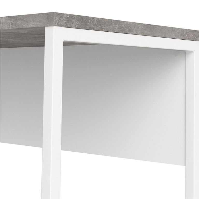Function Plus Corner Desk - 2 Drawer - White and Grey