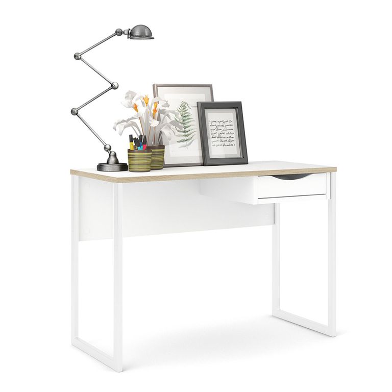 Function Plus Desk - 1 Drawer - White