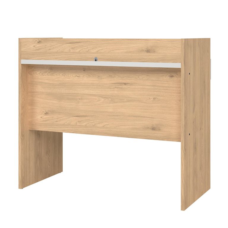Function Plus Desk - 2 Drawer - Oak and White