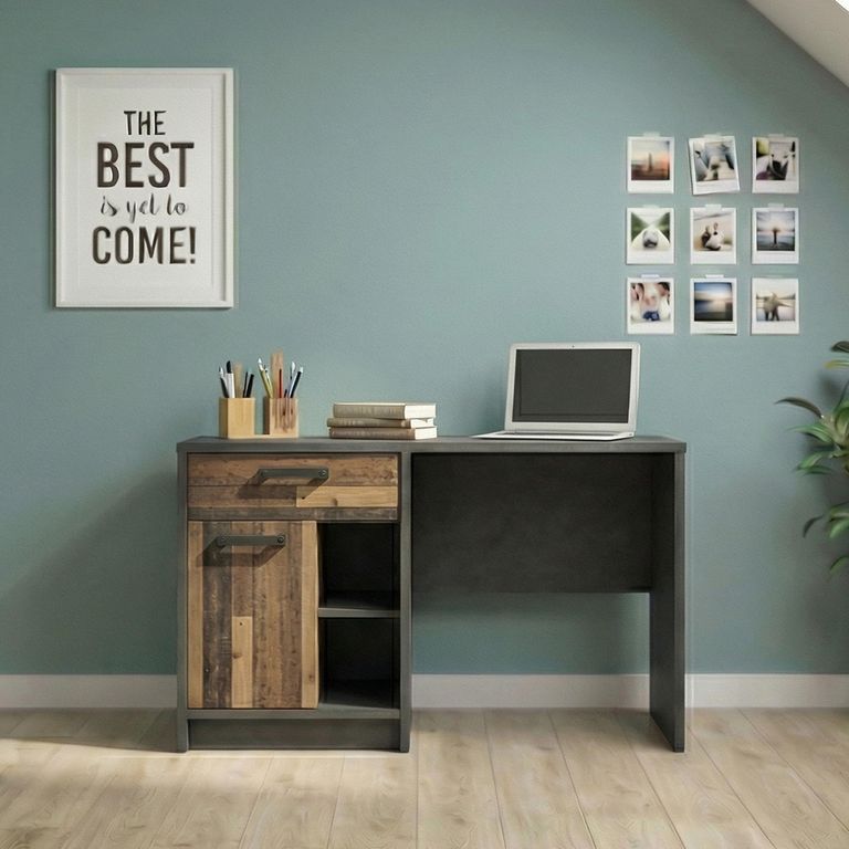Brooklyn Desk - 1 Door - 1 Drawer - Rustic