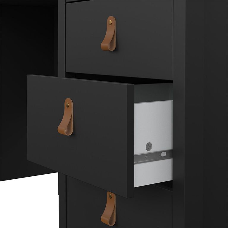 Barcelona Desk - 3 Drawer - Black