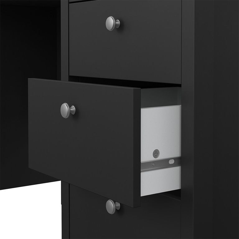 Madrid Desk - 3 Drawer - Black