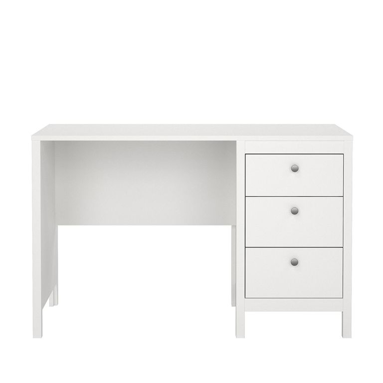 Madrid Desk - 3 Drawer - White