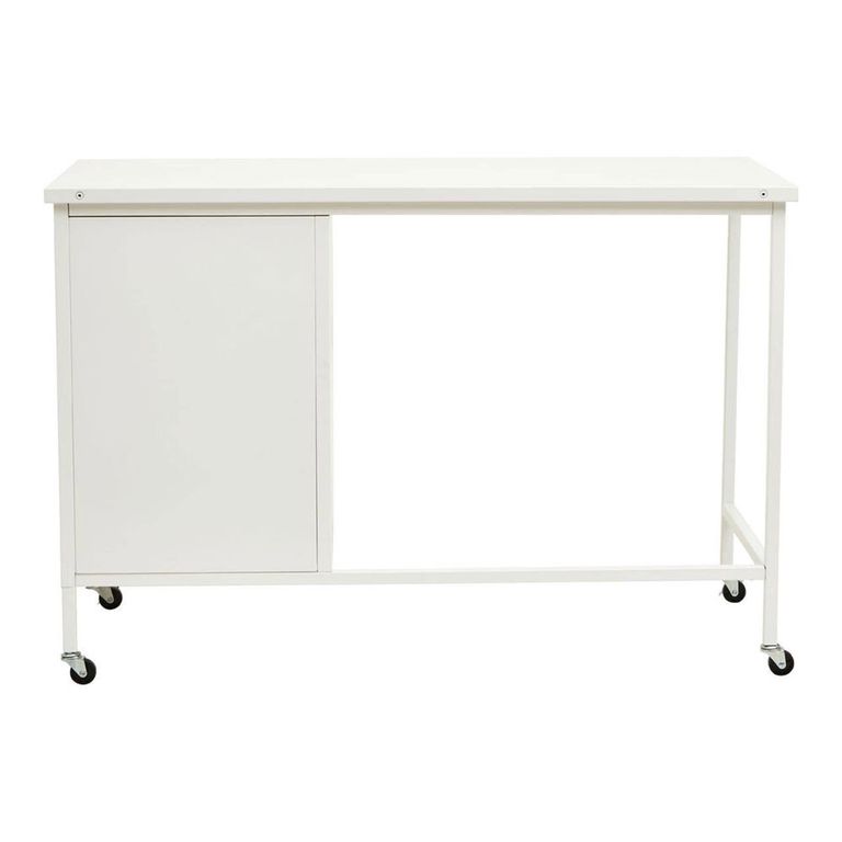 Academy Metal Desk - 3 Drawer - White