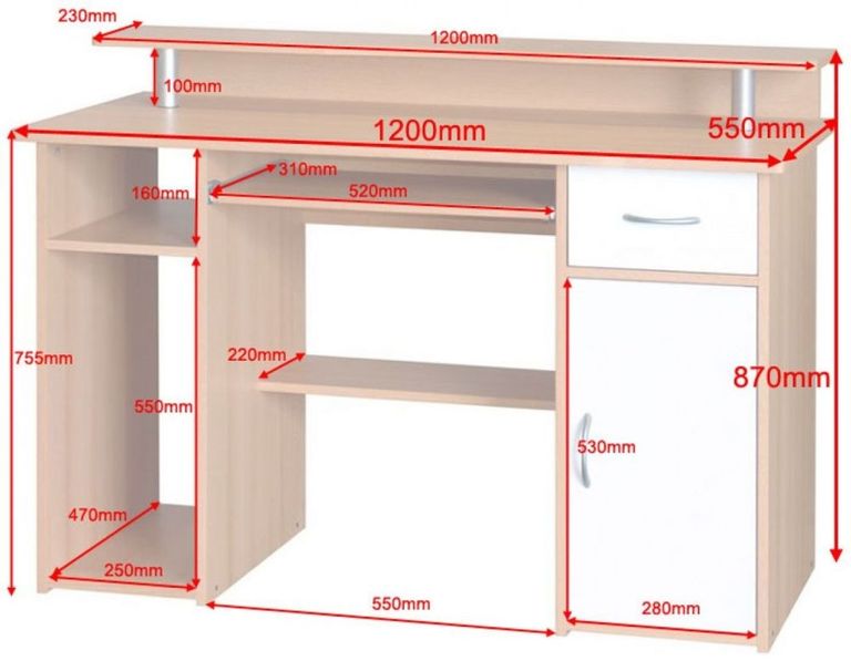 Alaska Beech Computer Desk - AW12362-BC