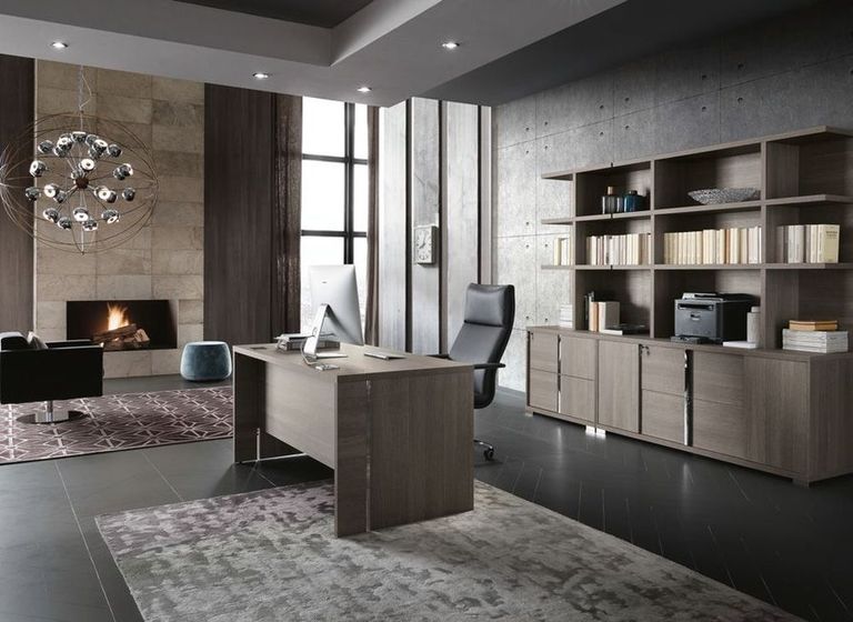 Tivoli Office Desk - 167cm - Grey Wood