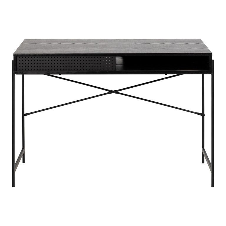 Angus Writing Desk - Black Melamine