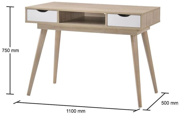 Anson 2 Drawer Desk - Variant Available