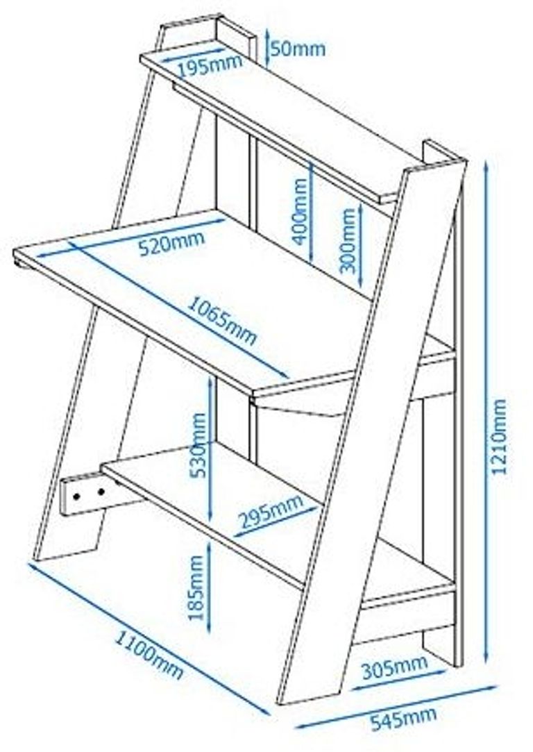 Arctic Light Oak Writing Desk - AW2100
