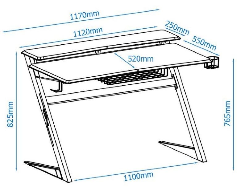 Ashe Red Gaming Home Office Desk - AW9210