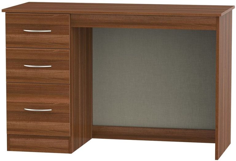 Avon Walnut Effect 3 Drawer Desk