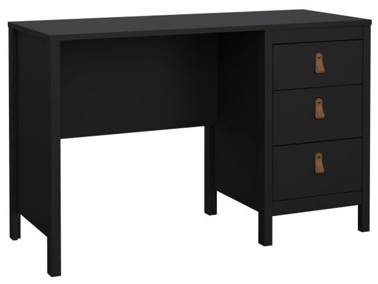 Barcelona Black 3 Drawer Desk