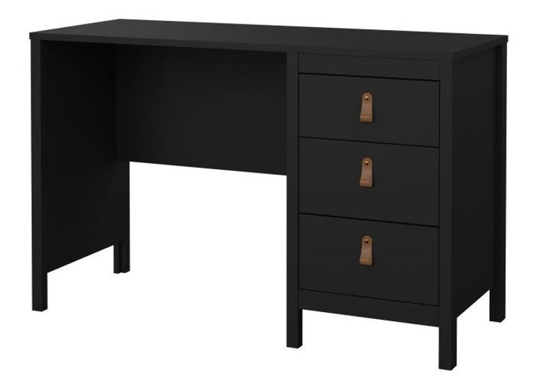 Barcelona Black 3 Drawer Desk