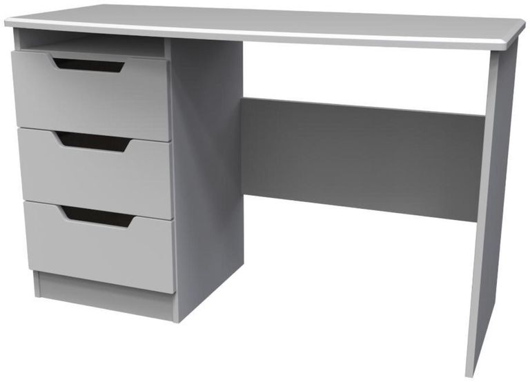 Bella Grey 3 Drawer Desk