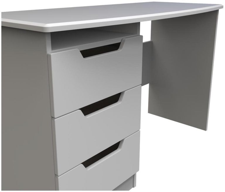 Bella Grey 3 Drawer Desk
