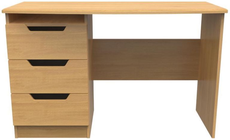Bella Oak Effect 3 Drawer Desk
