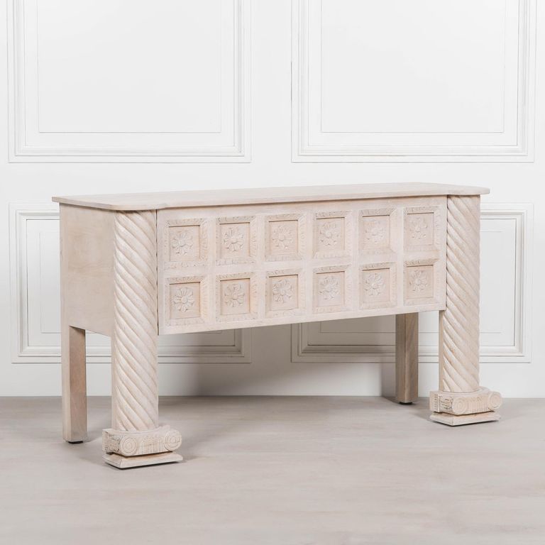 Blanchie Mango Wood Reception Desk