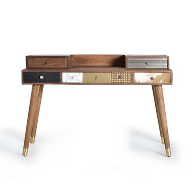 Bonham Desk - Mango Wood - 5 Drawer