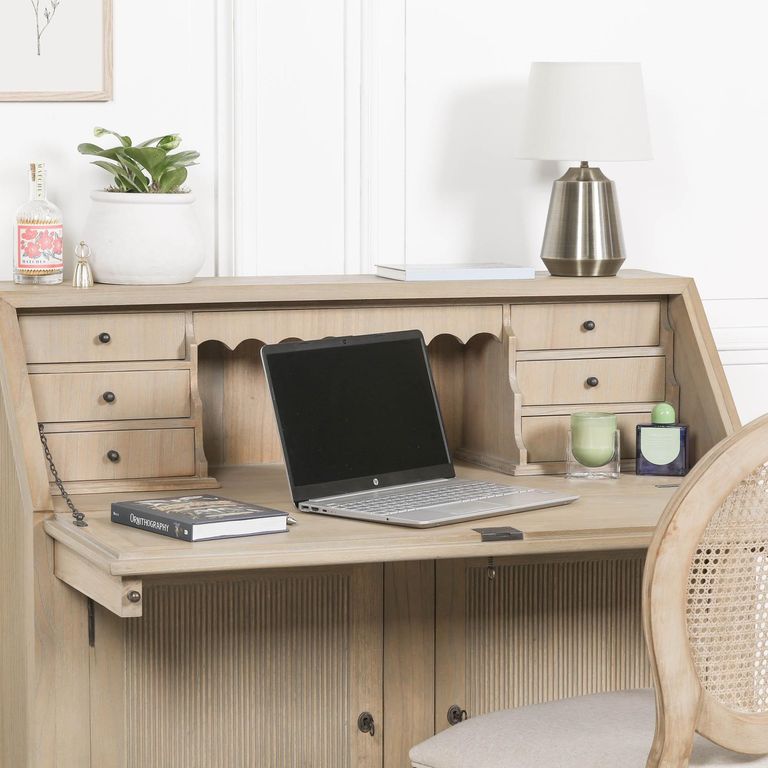 Rustic Wood Bureau Desk