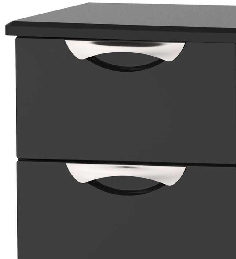 Camden Black Gloss 3 Drawer Desk