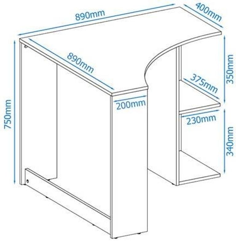 Cecil Corner Home Office Desk - AW3120