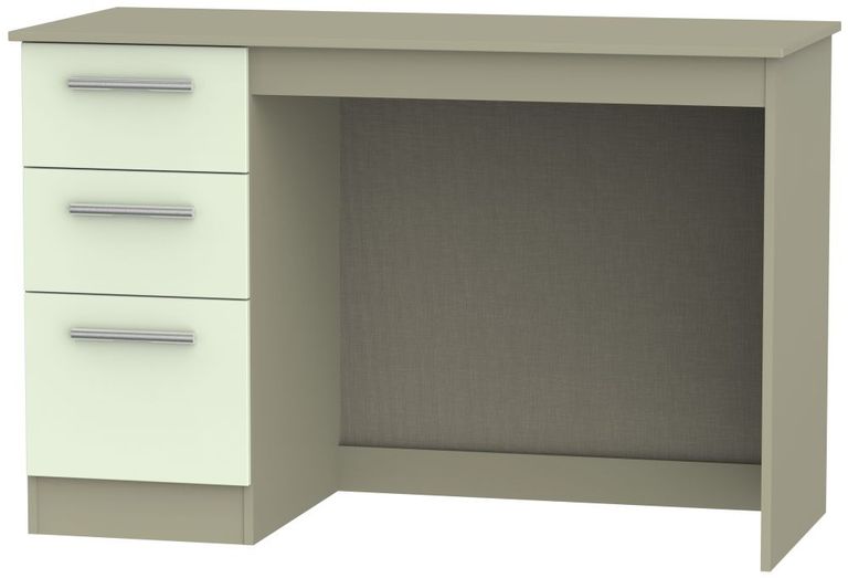 Contrast Cream and Mushroom 3 Drawer Desk