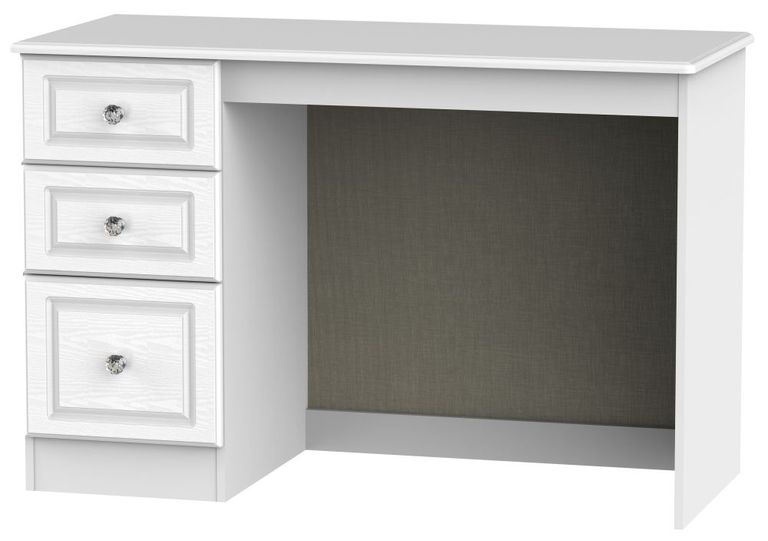 Crystal White 3 Drawer Desk
