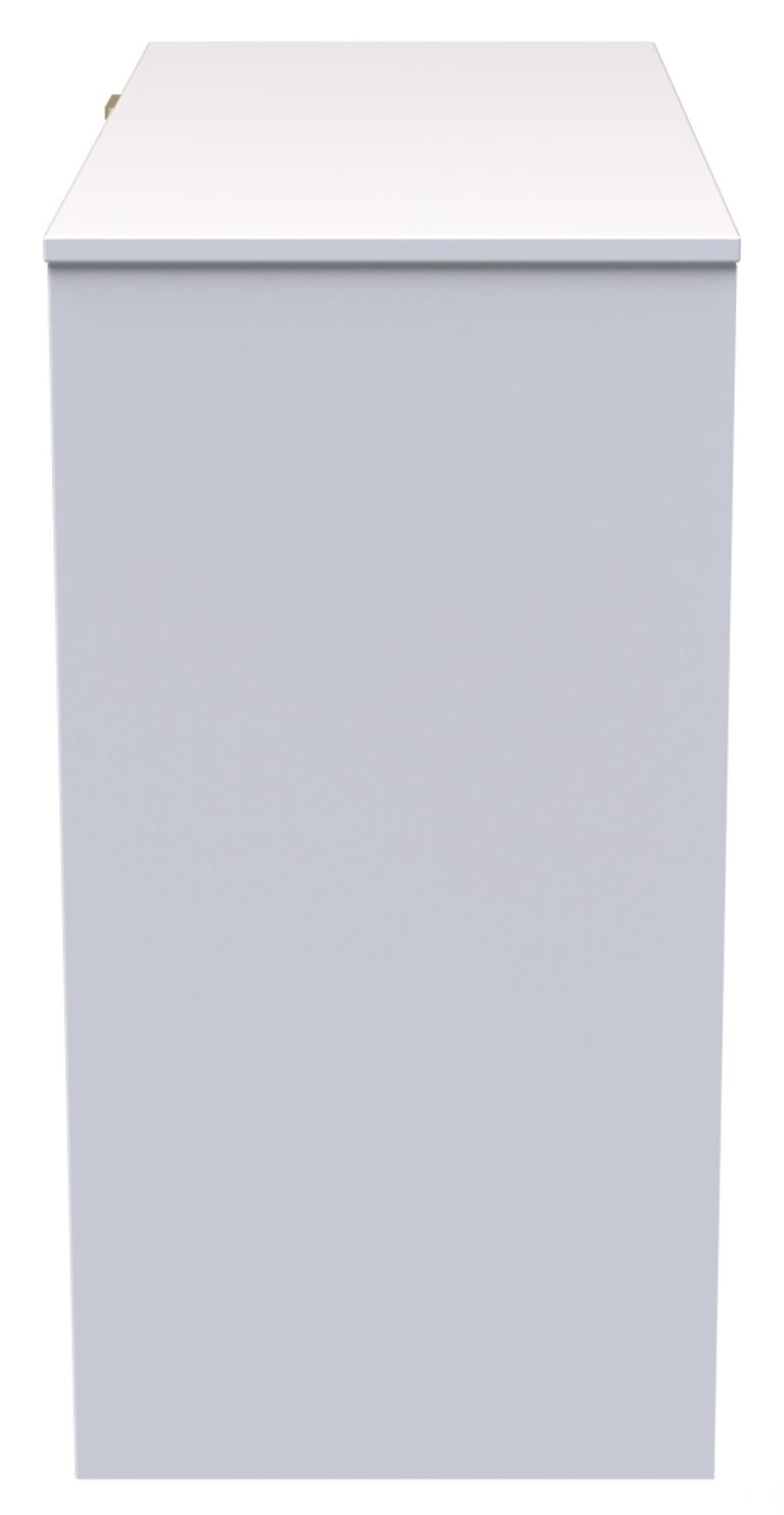 Cube White 4 Drawer Desk