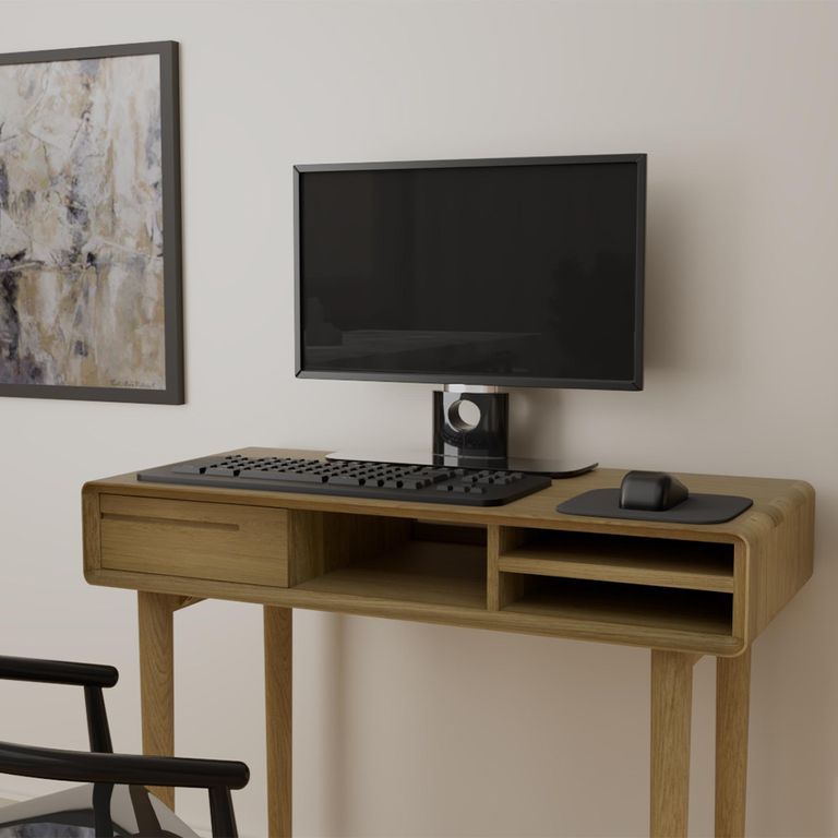 Scandic Computer Desk - 1 Drawer - Oak